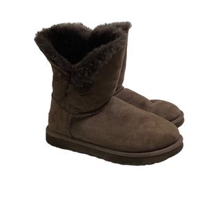 Ugg Women’s Brown Leather Shearling Boots